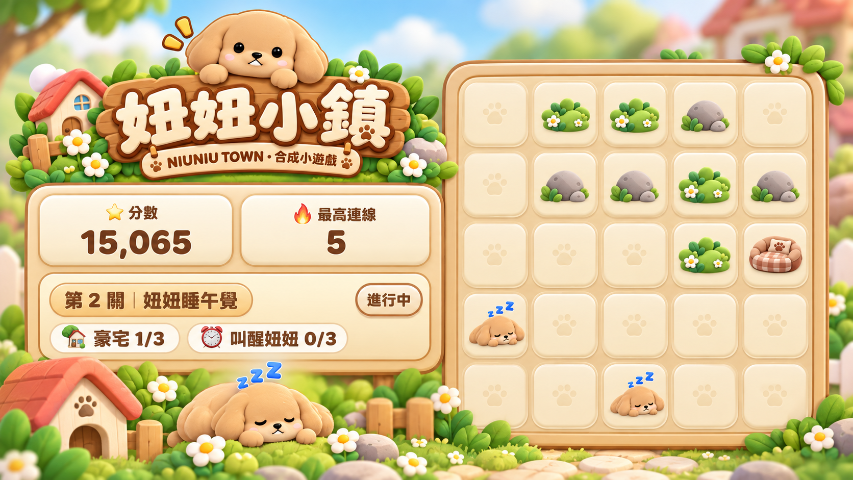 妞妞小鎮的實際遊戲畫面